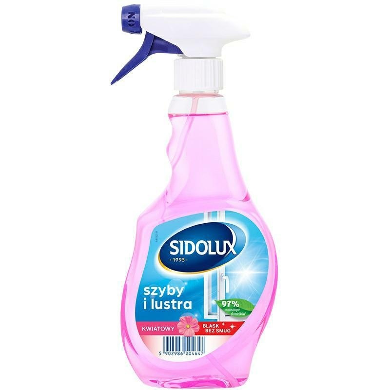 Sidolux Płyn Do Szyb Crystal Kwiatowy 500ml Pompka..