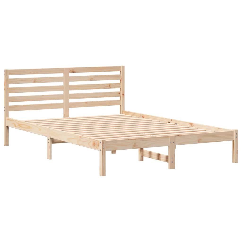 Ramka łóżka Brązowy 140 x 220 cm Lite drewno sosnowe Lumarko!