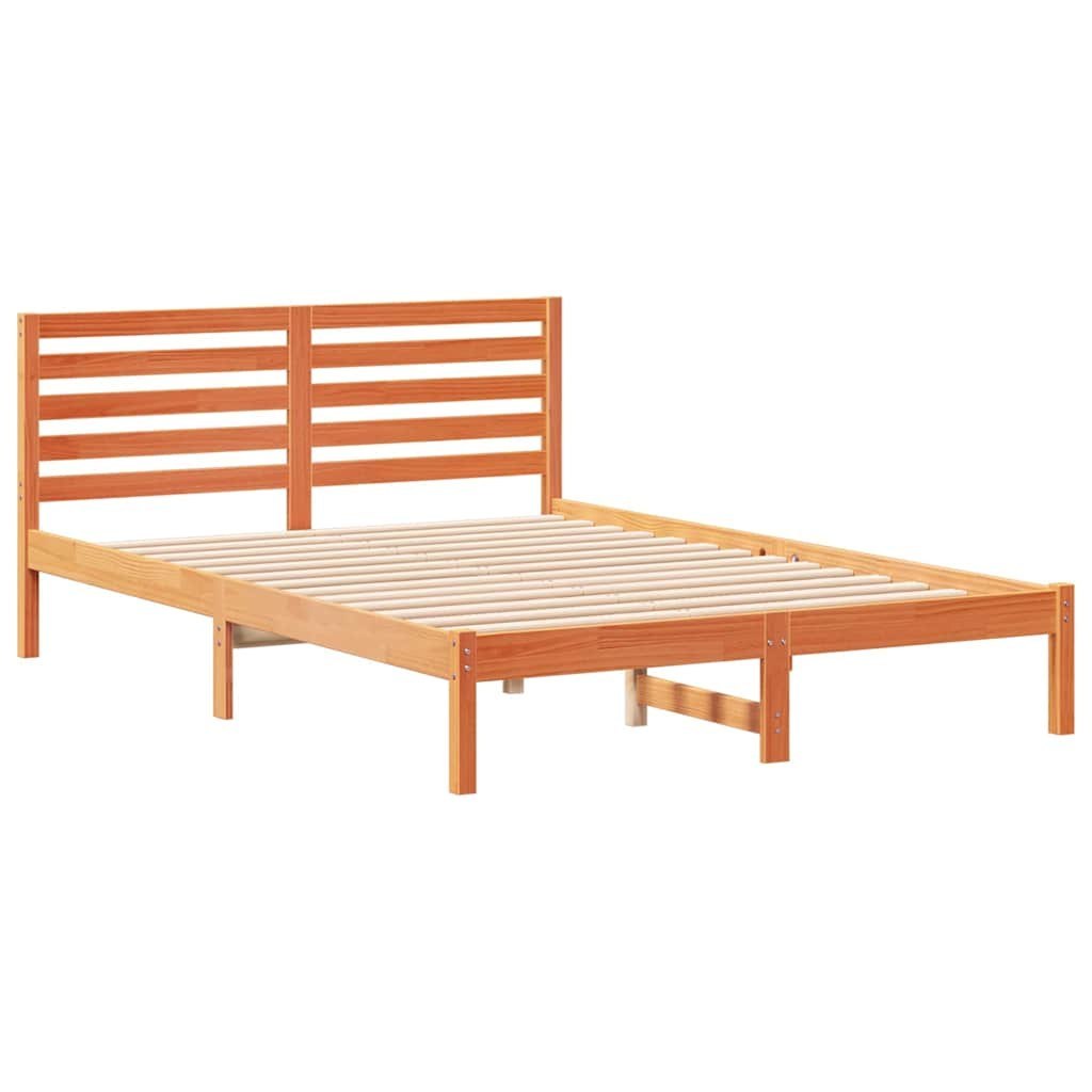Ramka łóżka Woskowy brąz 140 x 220 cm Lite drewno sosnowe Lumarko!
