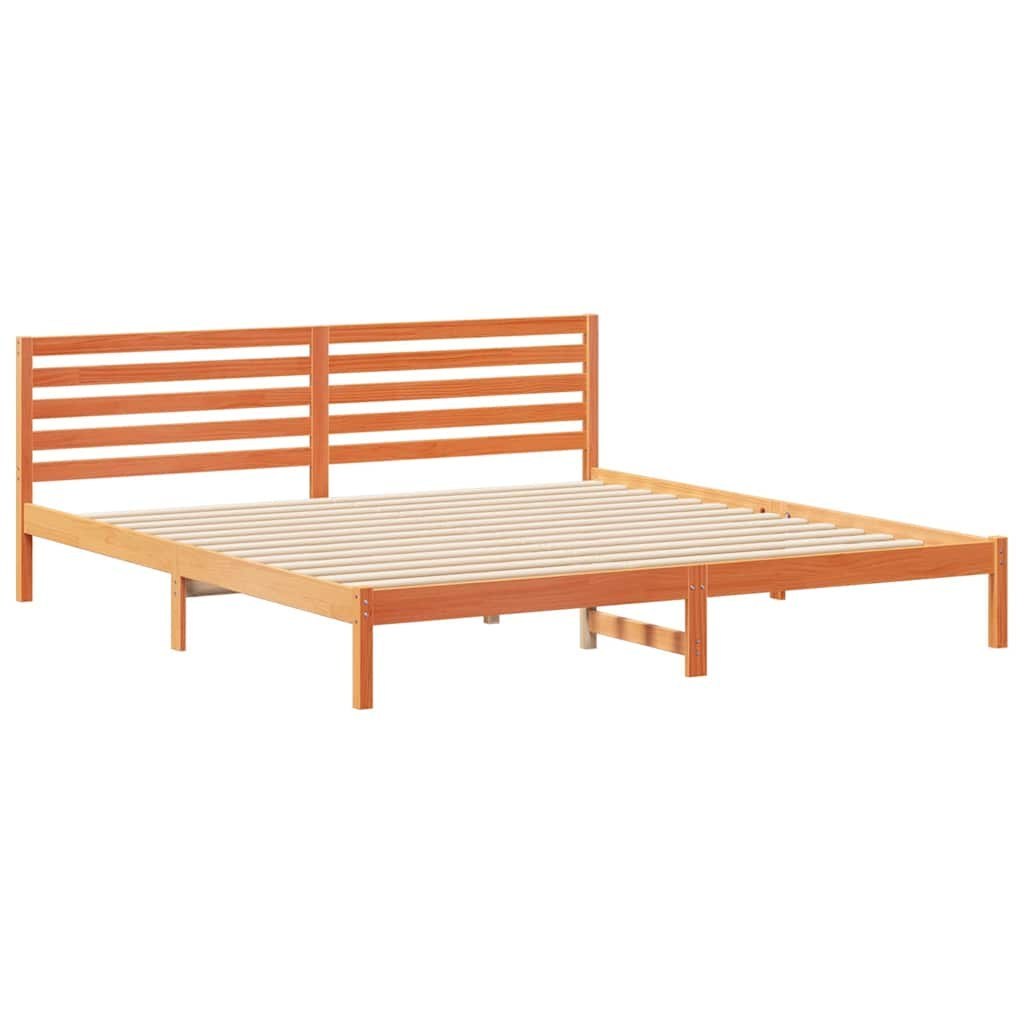 Ramka łóżka Woskowy brąz 200 x 220 cm Lite drewno sosnowe Lumarko!