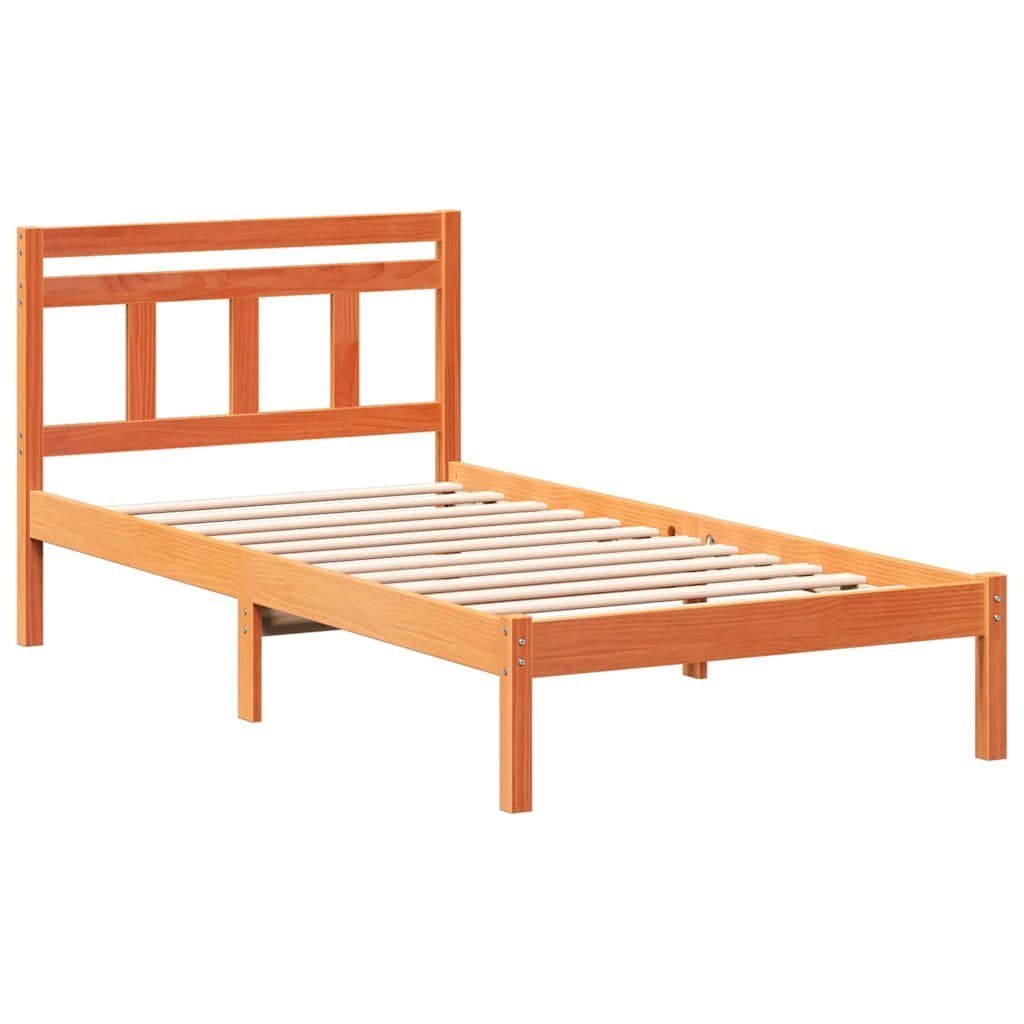 Ramka łóżka Brązowy Lite drewno sosnowe Lumarko!