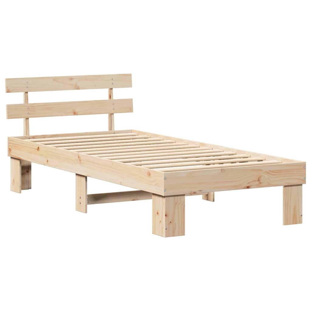 Rama łóżka z zagłówkiem 90x200 cm z litego drewna sosnowego Lumarko!