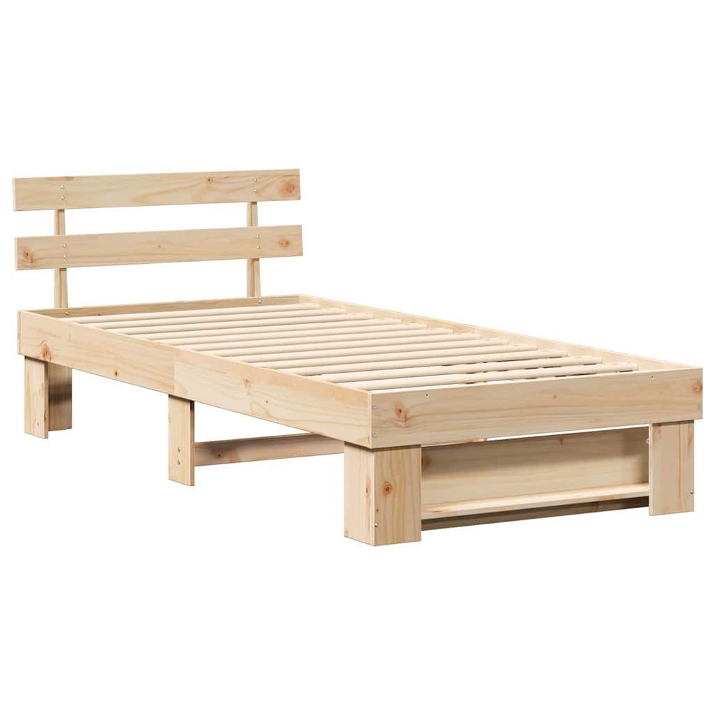 Ramka łóżka Brązowy 90 x 200 cm Lite drewno sosnowe Lumarko!