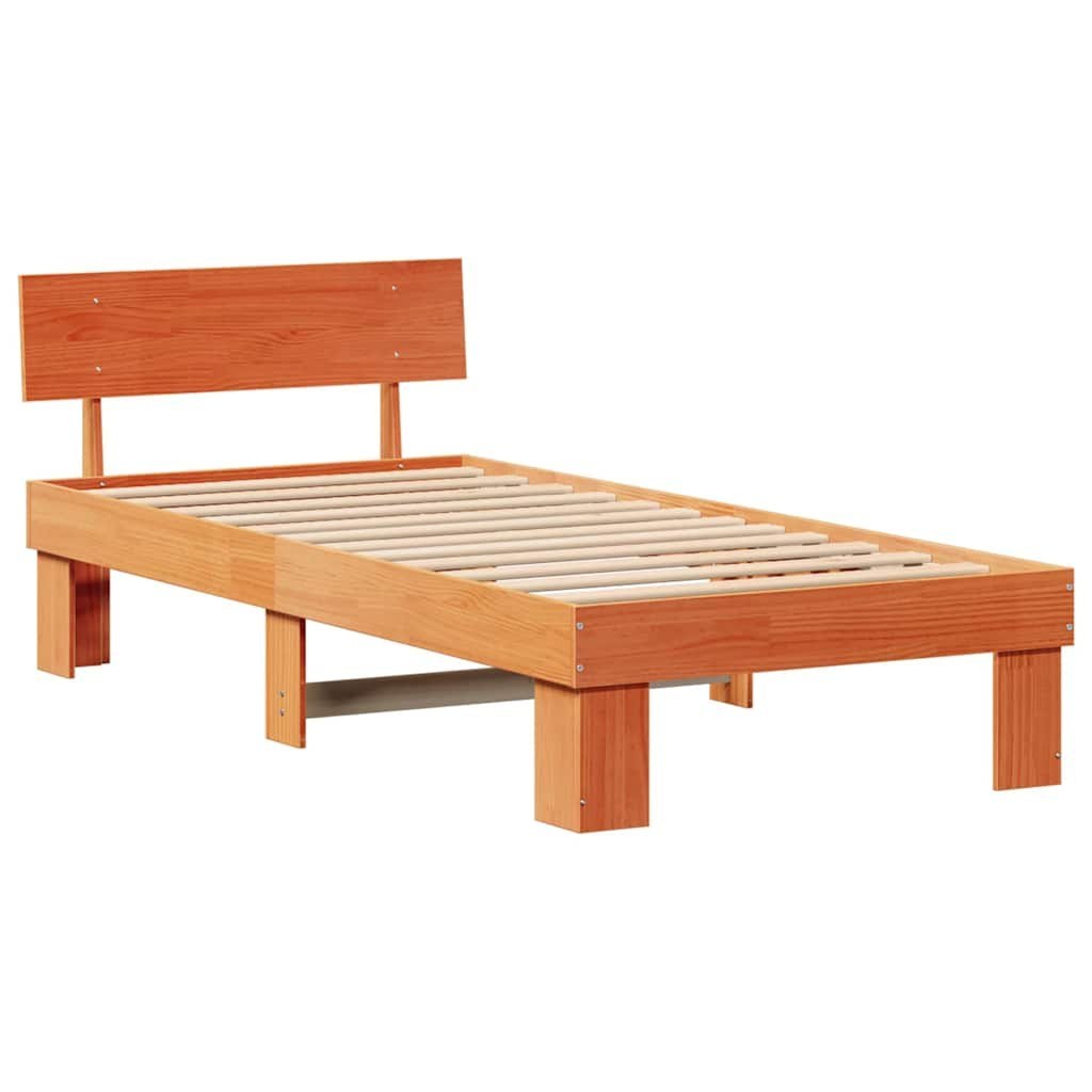 Ramka łóżka Woskowy Brąz 80 x 200 cm Lite drewno sosnowe
