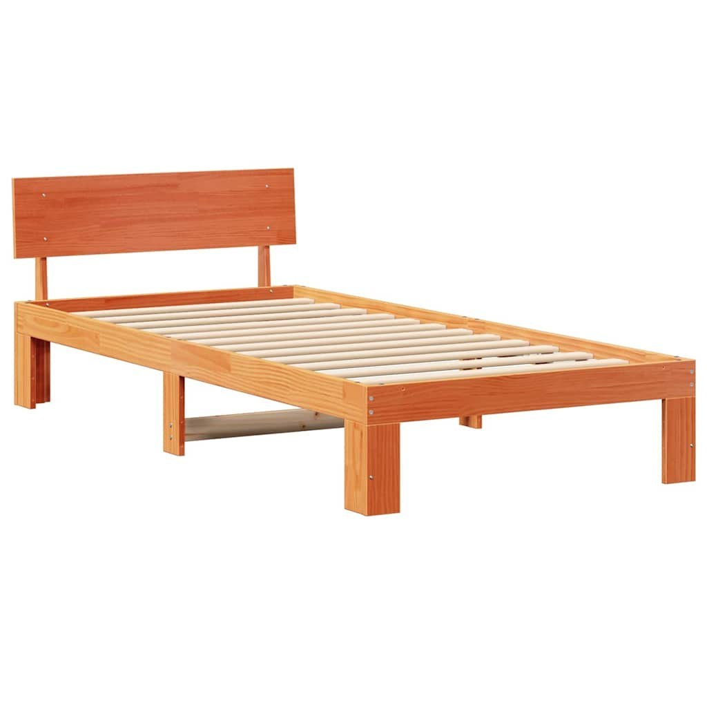 Ramka łóżka Woskowy Brąz 100 x 200 cm Lite drewno sosnowe