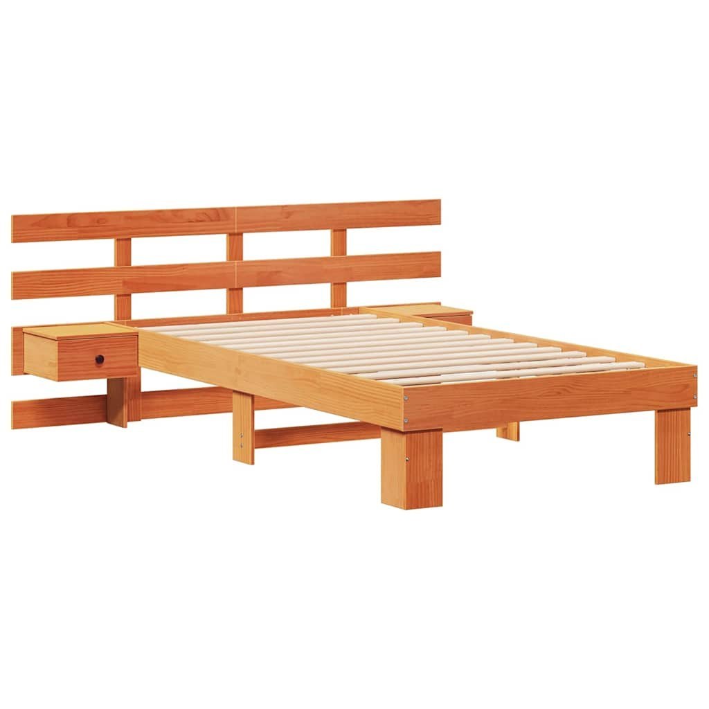 Ramka łóżka Woskowy Brąz 100 x 200 cm Lite drewno sosnowe
