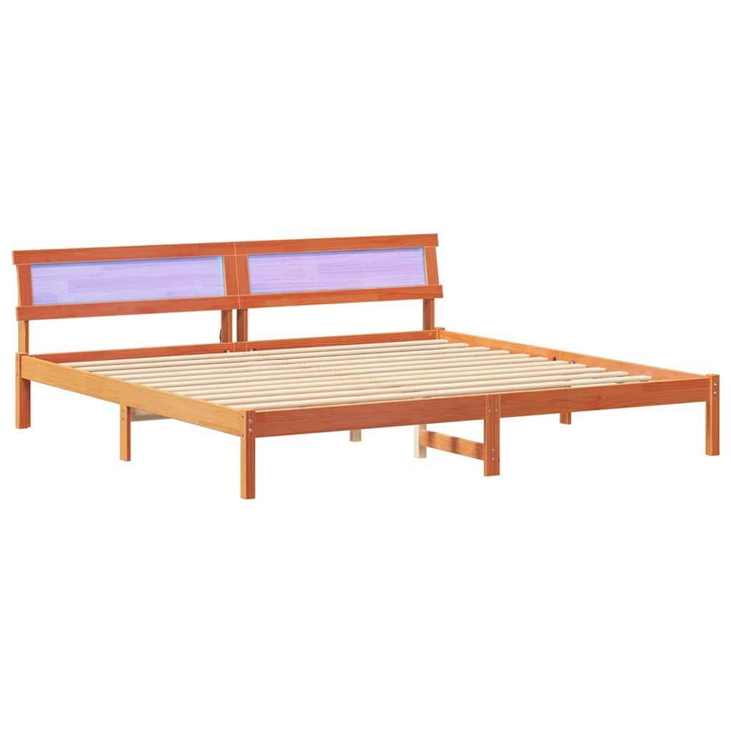 Ramka łóżka Woskowy brąz 180 x 200 cm Lite drewno sosnowe Lumarko!