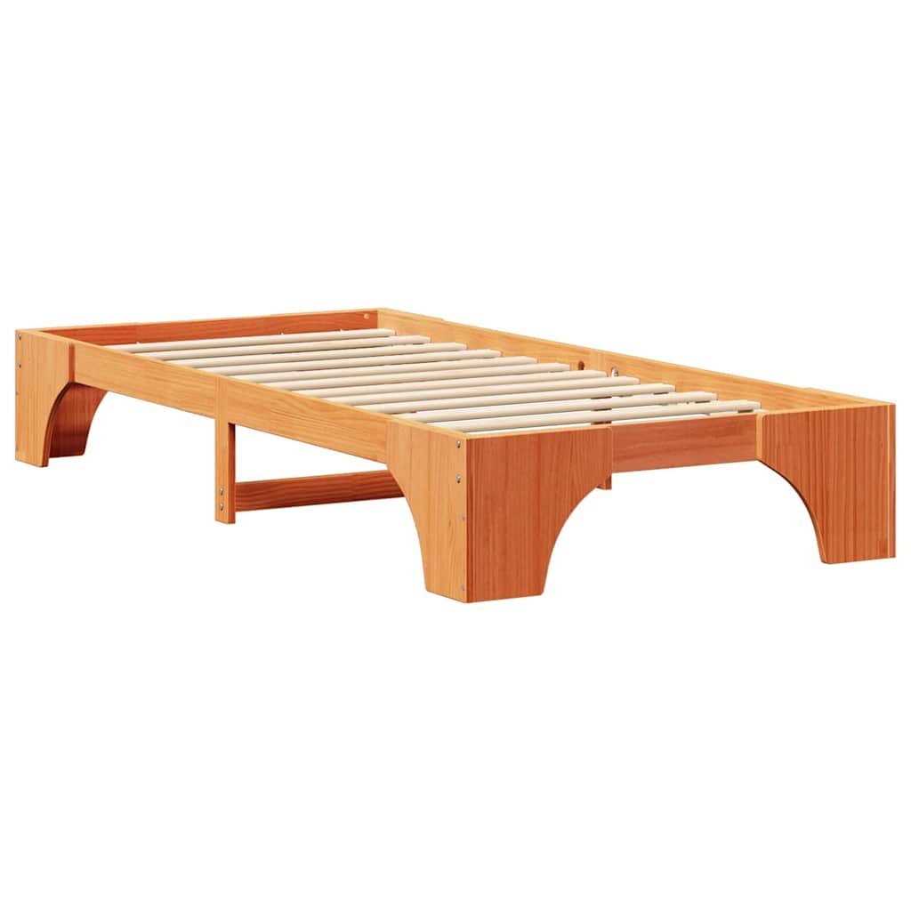 Rama łóżka Woskowany brąz 75x190 cm Lite drewno sosnowe Lumarko!