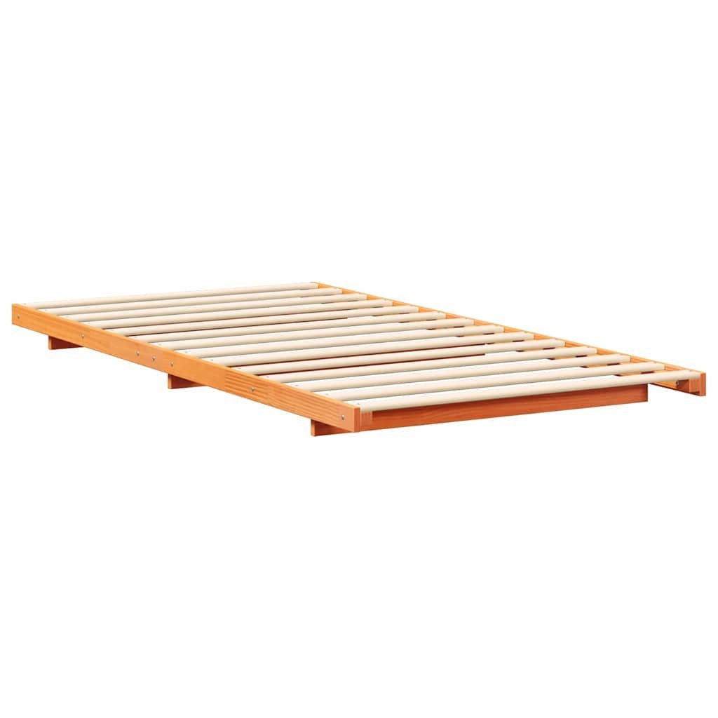 Ramka łóżka Woskowy Brąz 90 x 220 cm Lite drewno sosnowe