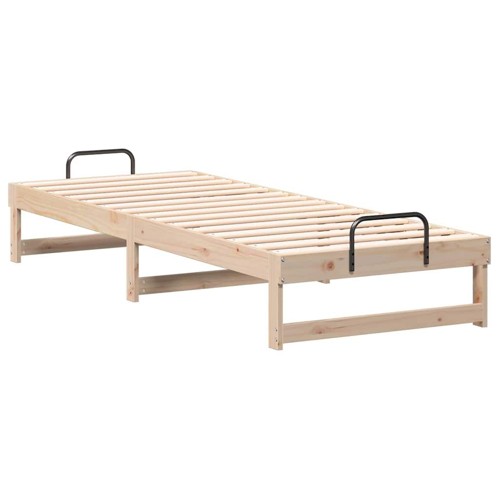 Ramka łóżka Brązowy 90 x 210 cm Lite drewno sosnowe