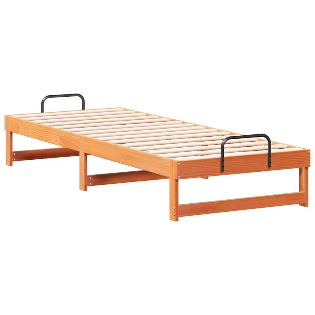 Ramka łóżka Brązowy 90 x 210 cm Lite drewno sosnowe