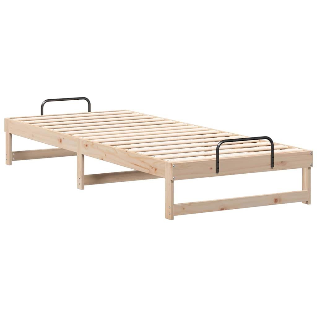 Ramka łóżka Brązowy 90 x 220 cm Lite drewno sosnowe