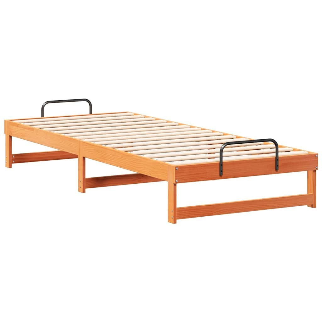 Ramka łóżka Brązowy 90 x 220 cm Lite drewno sosnowe