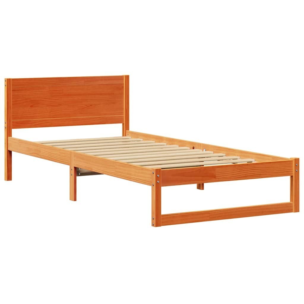 Ramka łóżka Woskowy Brąz 80 x 200 cm Lite drewno sosnowe