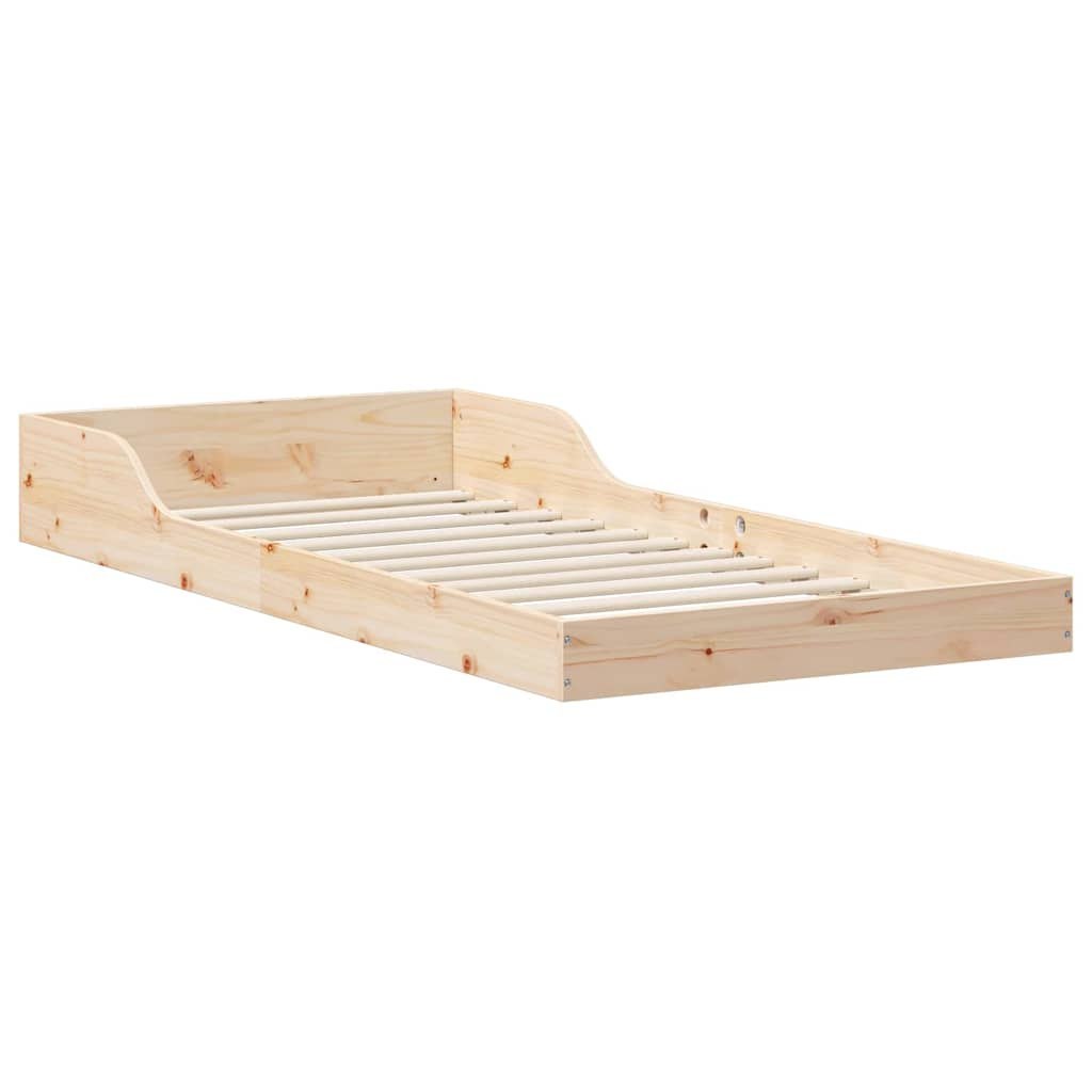 Ramka łóżka Naturalny 75 x 190 cm Lite drewno sosnowe