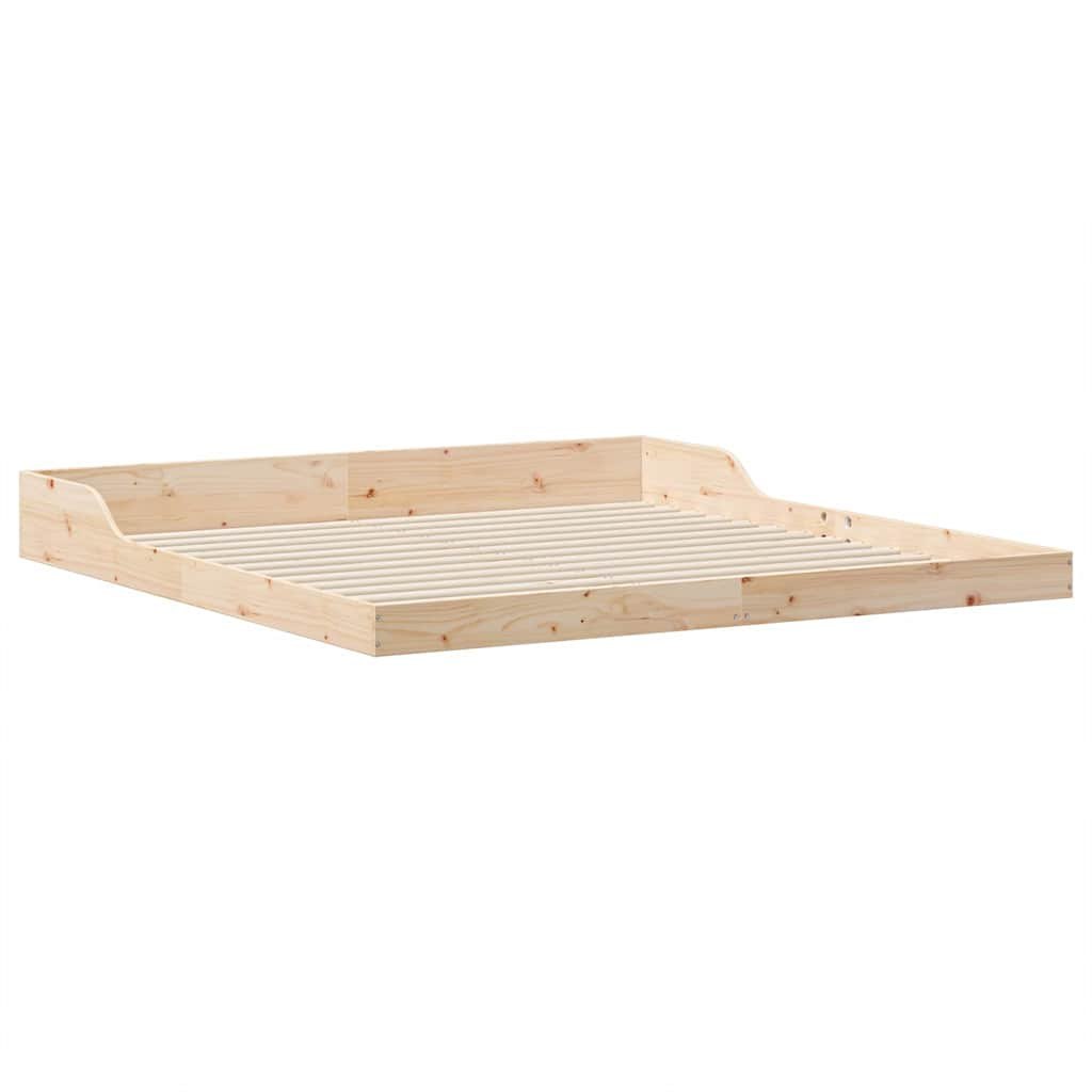 Ramka łóżka Brązowy 200 x 210 cm Lite drewno sosnowe