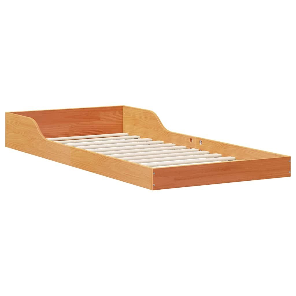 Ramka łóżka Woskowy Brąz 80 x 220 cm Lite drewno sosnowe