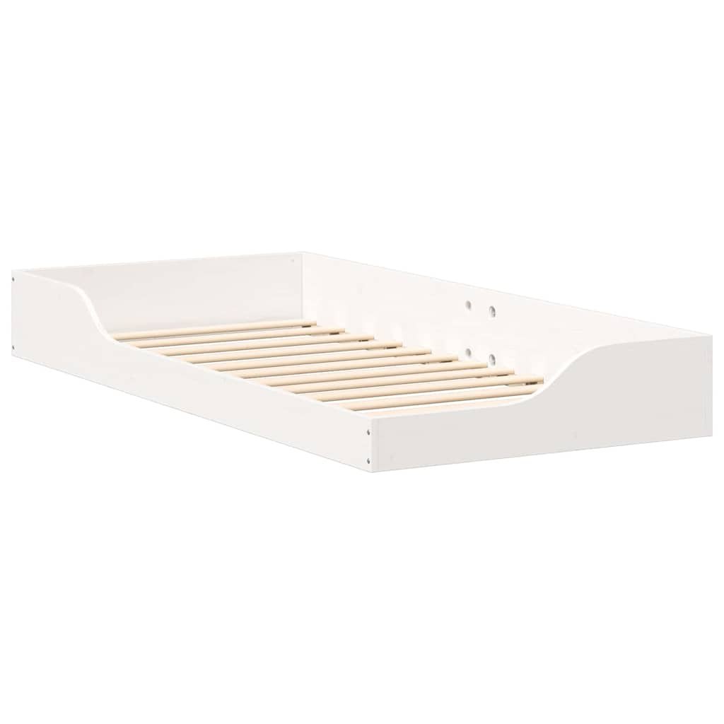 Stelaż łóżkowy Biały 100 x 200 cm Lite drewno sosnowe Lumarko!