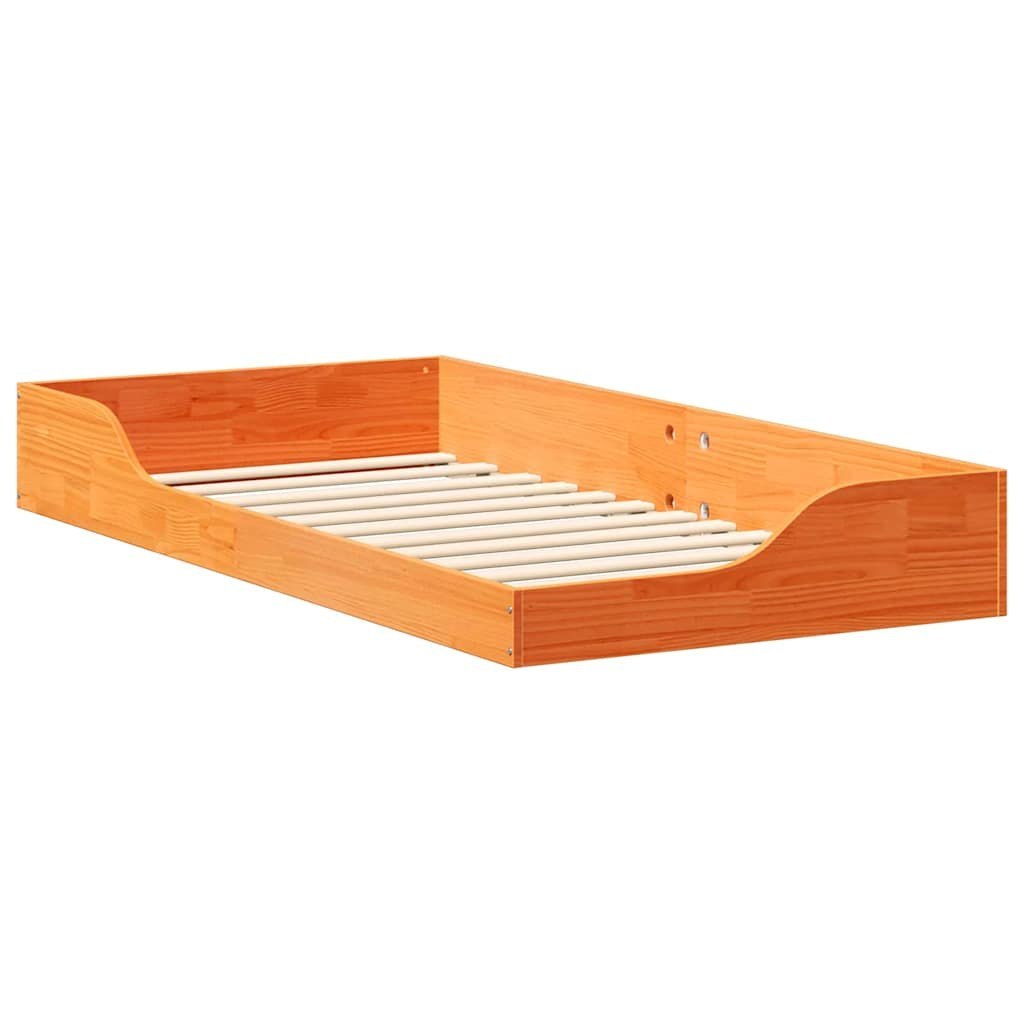 Stelaż łóżkowy Woskowy brąz 75 x 190 cm Lite drewno sosnowe Lumarko!