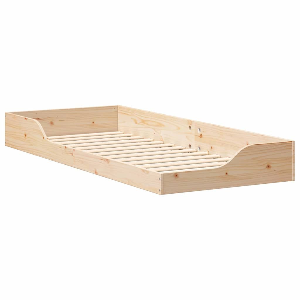 Stelaż łóżkowy Brązowy 100 x 220 cm Lite drewno sosnowe Lumarko!
