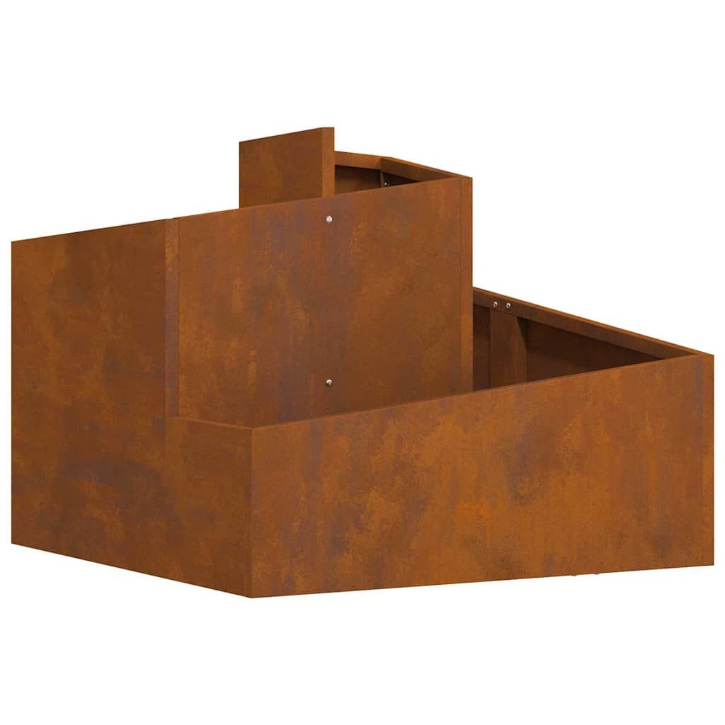 Doniczka ogrodowa Rdzawy 60 x 60 x 50 cm Stal kortenowska