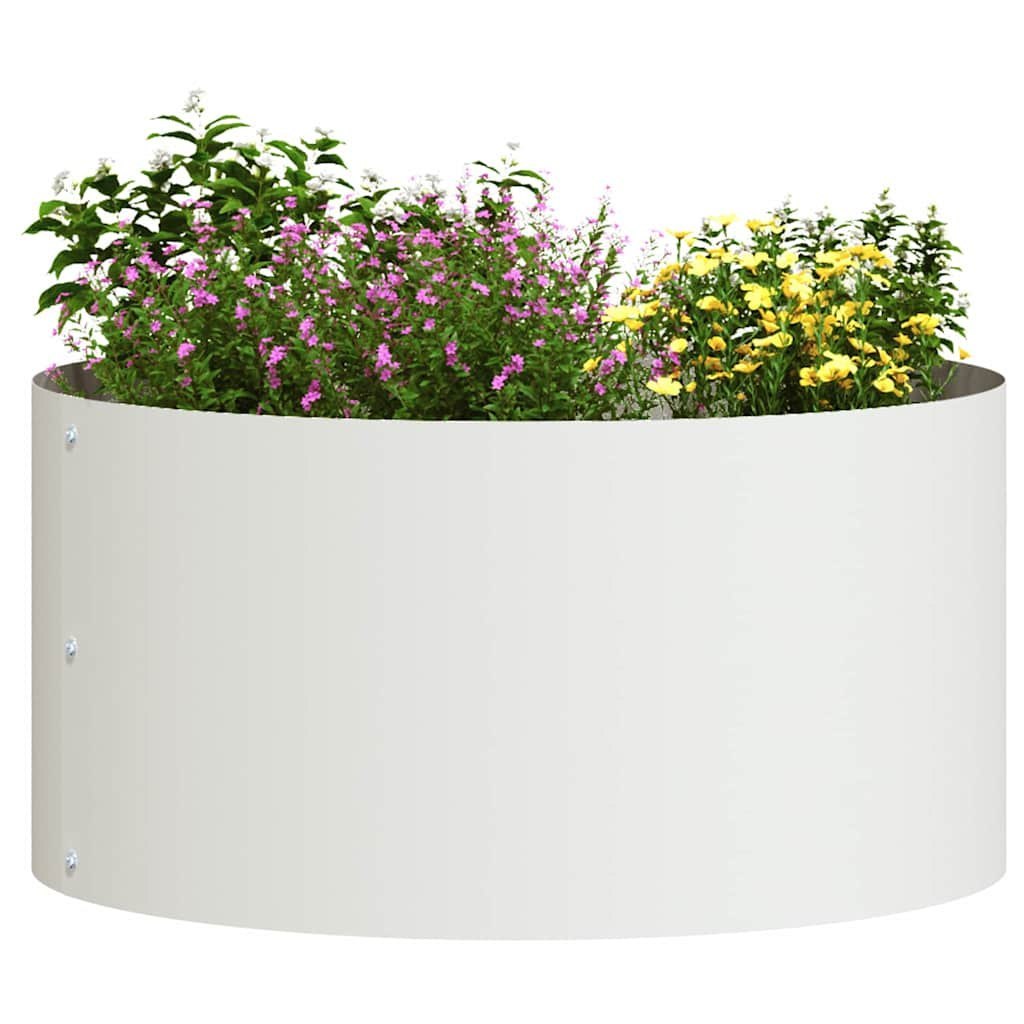 Donice ogrodowe 5 pcs Biały 40 x 40 x 20 cm Stal Lumarko!
