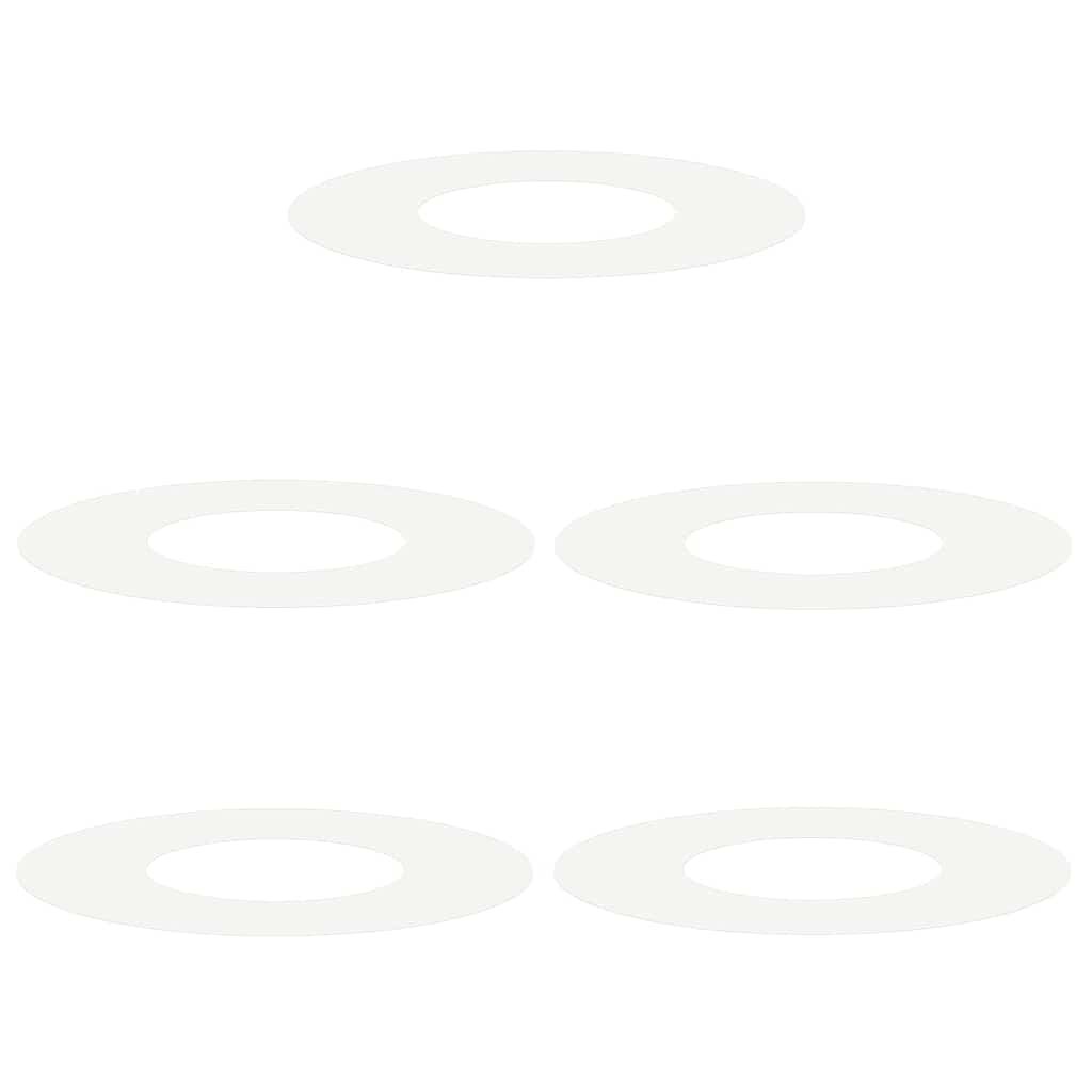 Płaskie pierścienie na drzewa 5 pcs Biały Ø30 / 60 cm Stal Lumarko!
