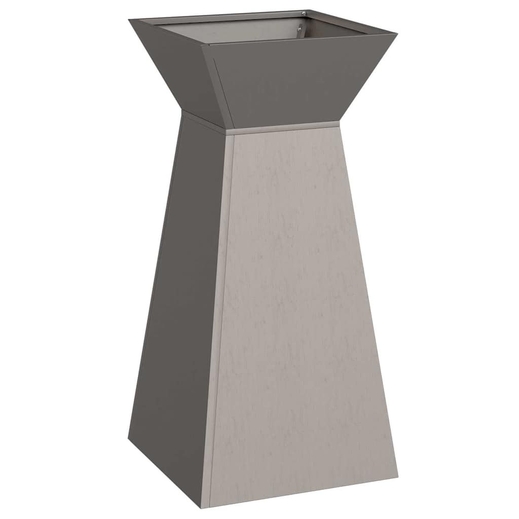 Donica słupowa 2 szt. Rdzawy 35 x 35 x 73 Stal kortenowska