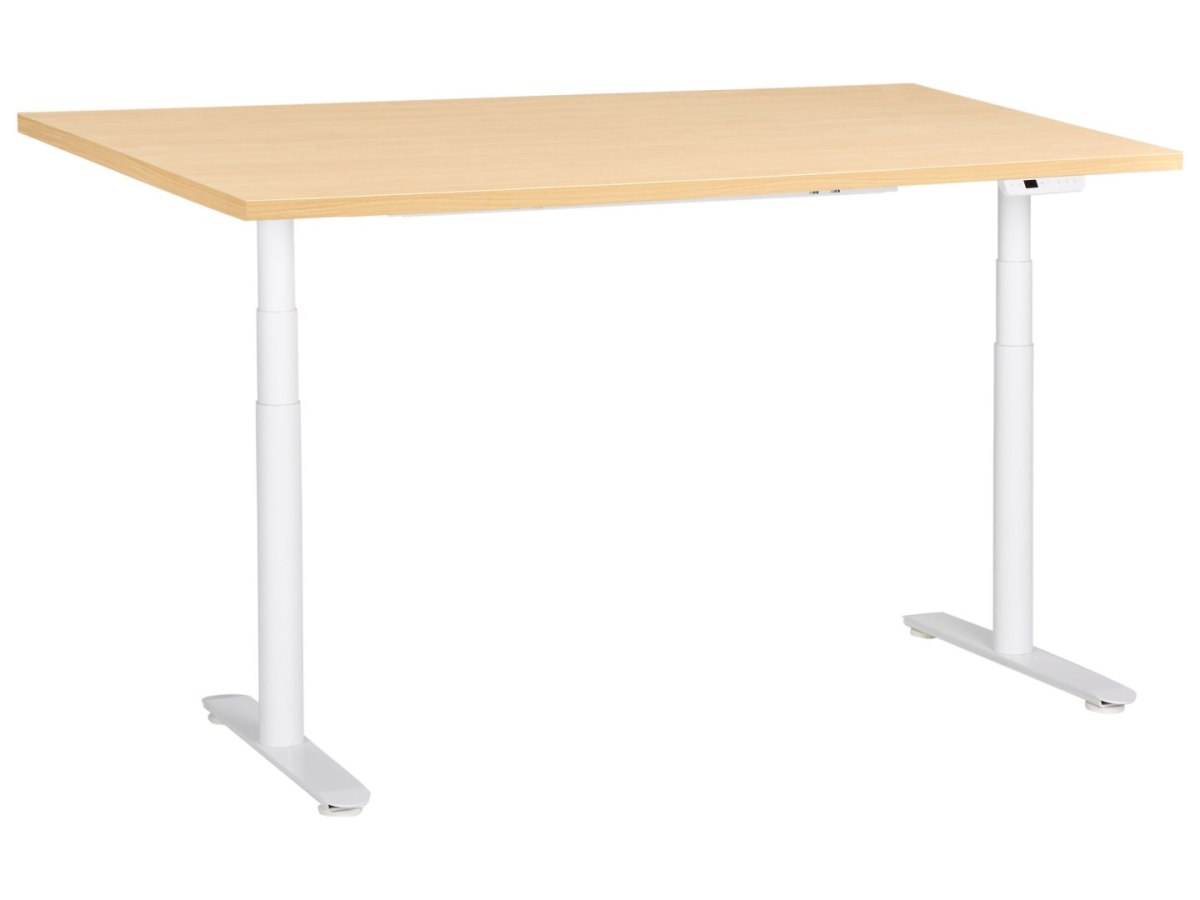 Biurko regulowane elektrycznie DESTINAS Jasny brąz/ biały 160 cm 72 cm