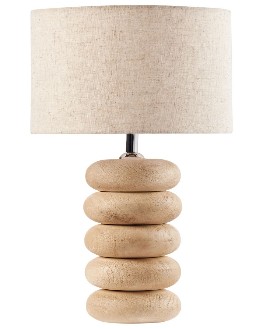 Lampa stołowa BETWA Drewno mango Jasnobrązowy