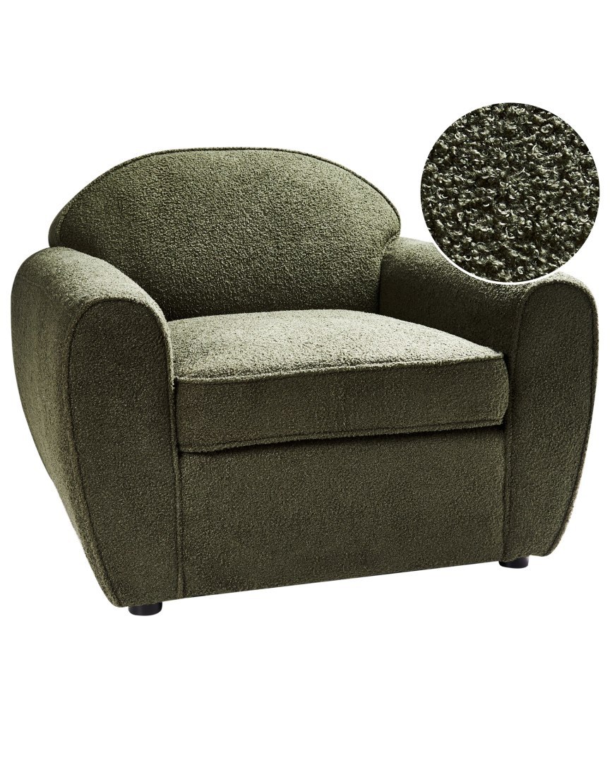 Fotel ELLEDE Boucle Ciemnozielony