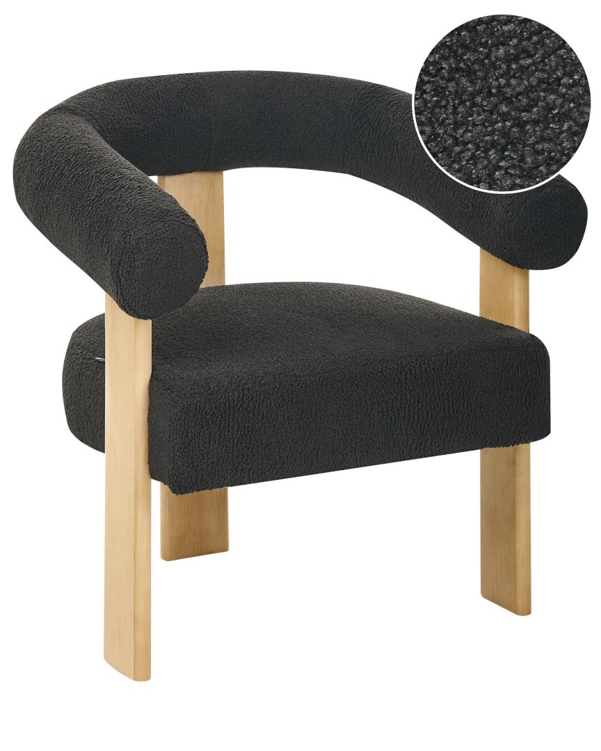 Fotel ILBRO Boucle Czarny/ jasny brąz