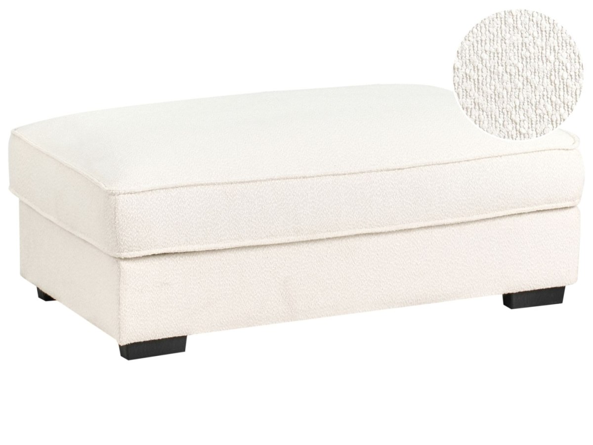 Otomana Boucle Złamana biel