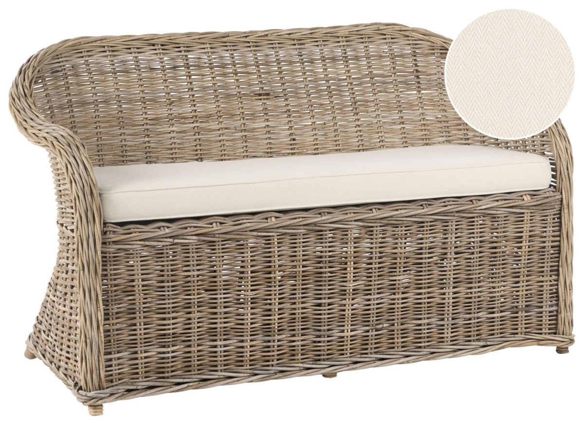 Sofa ogrodowa dla 2 osób SUSUA Rattan Naturalny