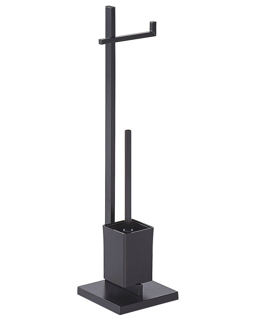 Stojak na papier toaletowy ze szczotką ULAPES Metal Czarny