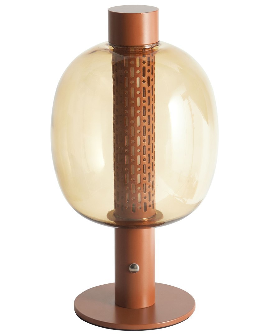 Bezprzewodowa lampa stołowa LED PULANGI Ze ściemniaczem Metal Brązowy