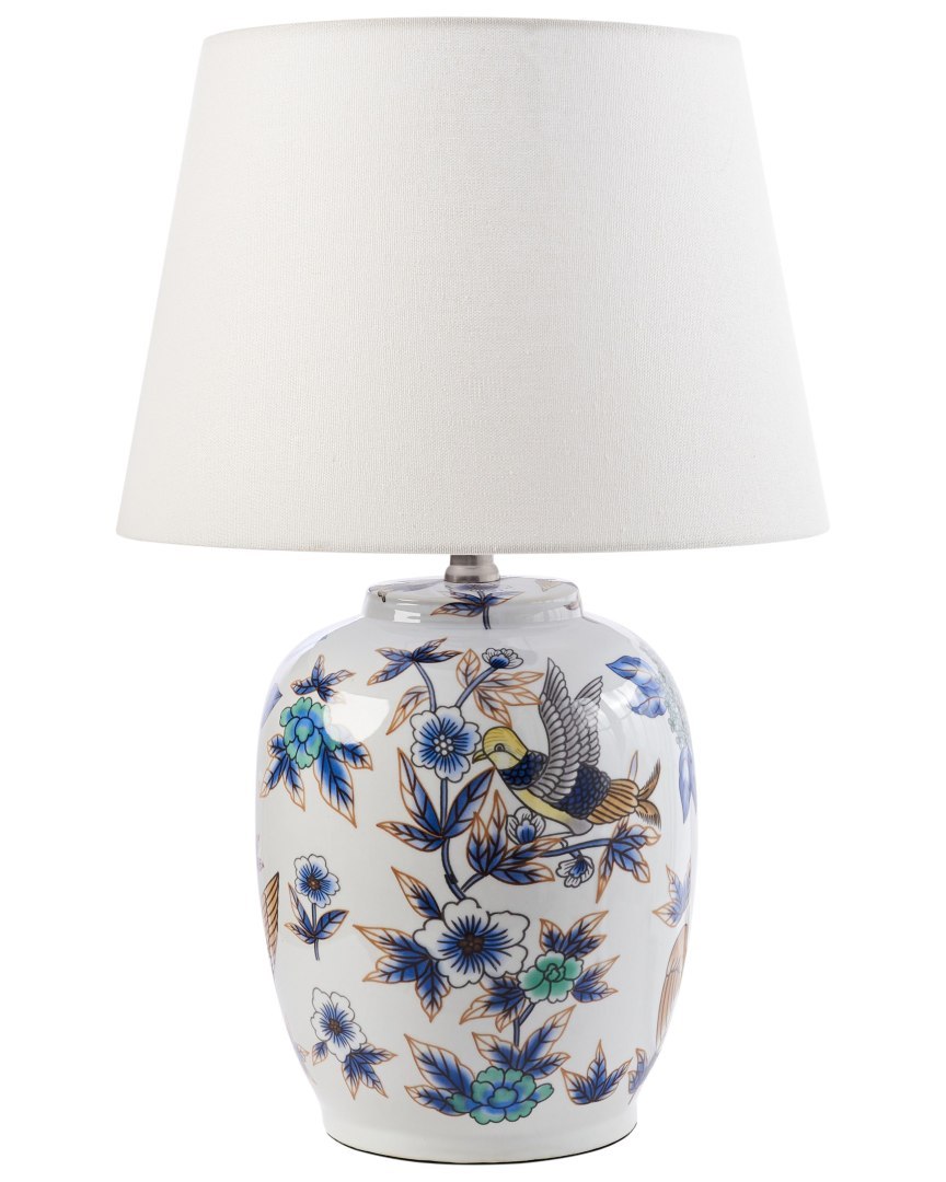 Lampa stołowa SUNJA Porcelana Biały/ niebieski