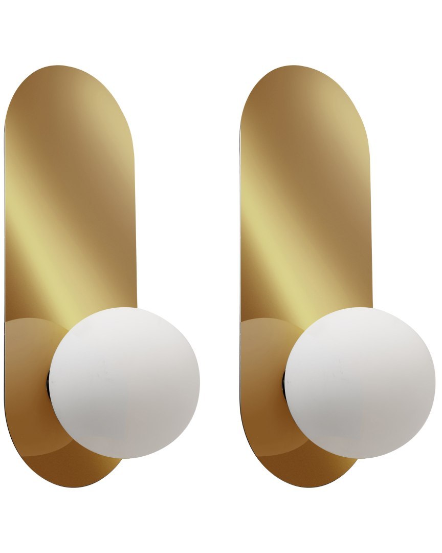 Zestaw 2 lamp ściennych LEISI Złoty