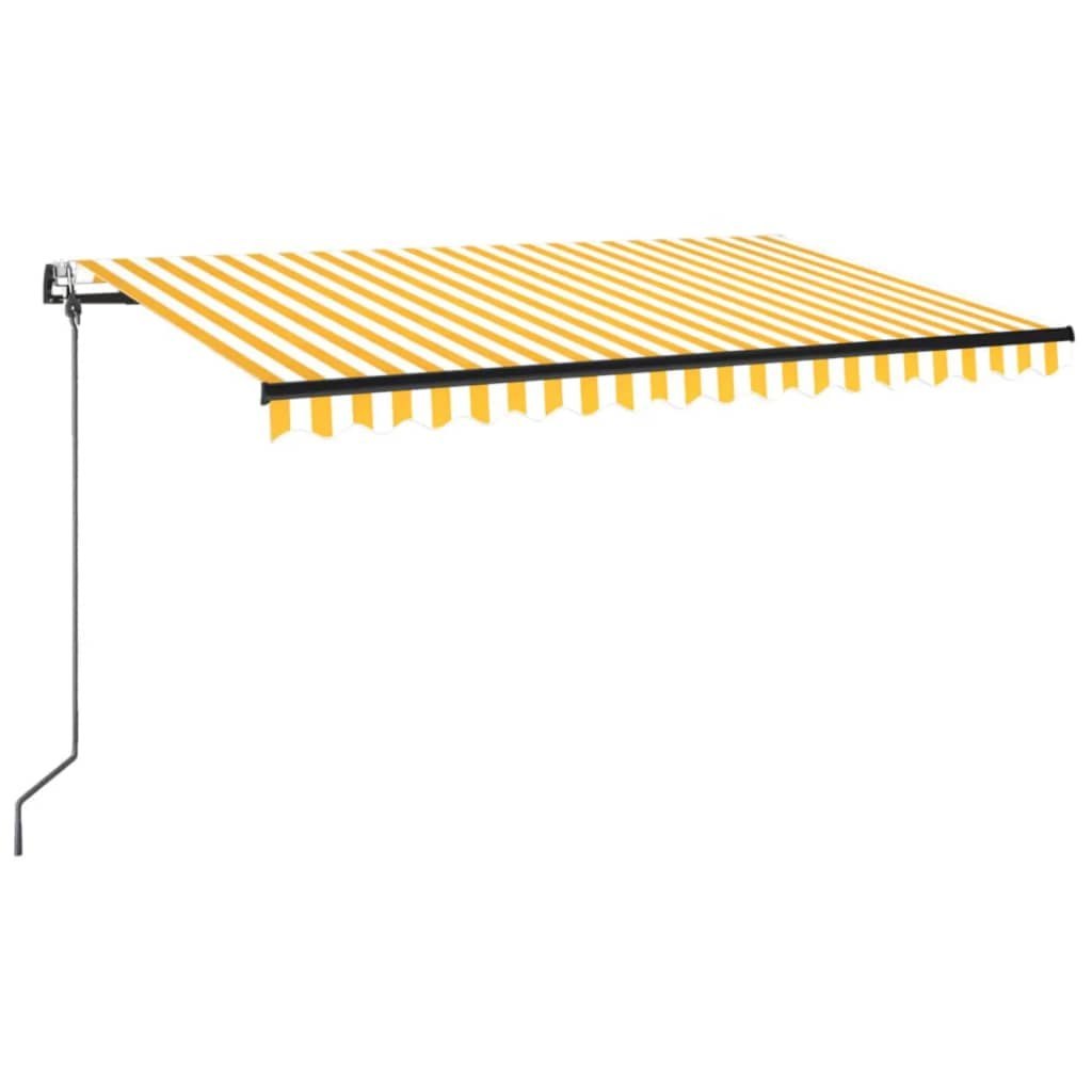 Automatycznie zwijana markiza, LED i czujnik wiatru, 400x350 cm
