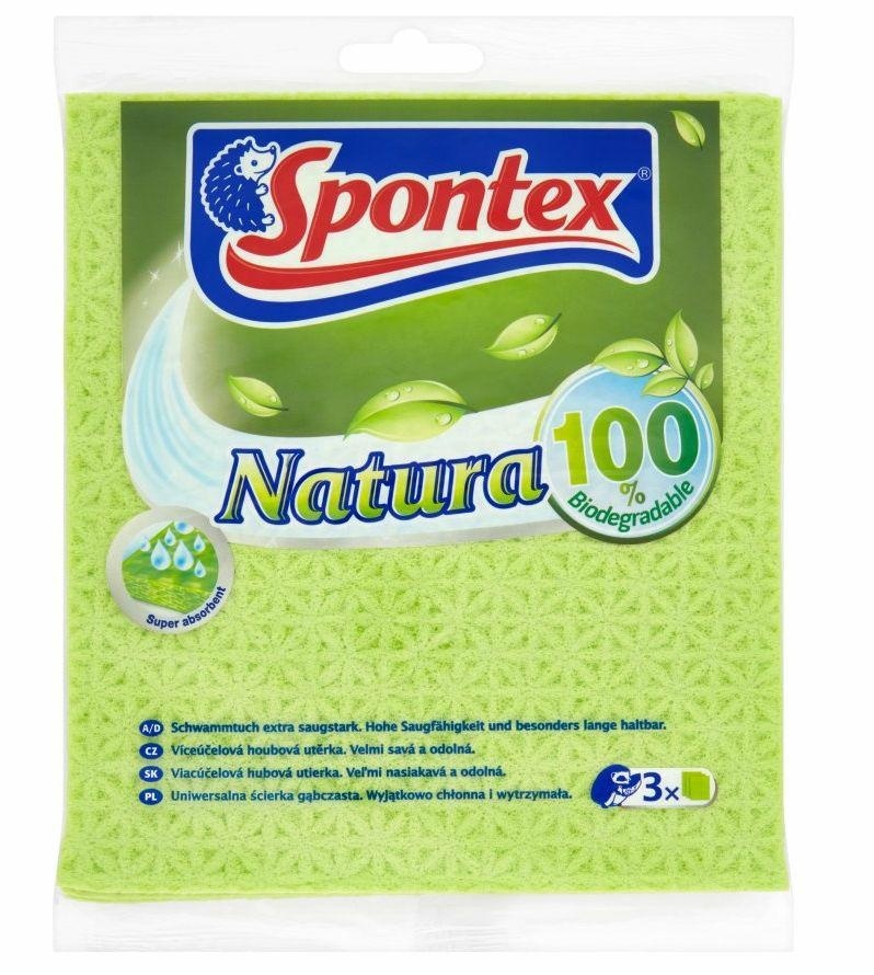 Spontex Ścierka Gąbkowa Natura 3szt 42158