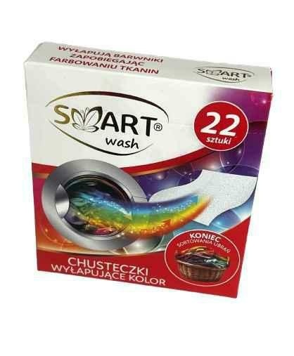 Smart Wash Chusteczki Wyłapujące Kolor 22szt..