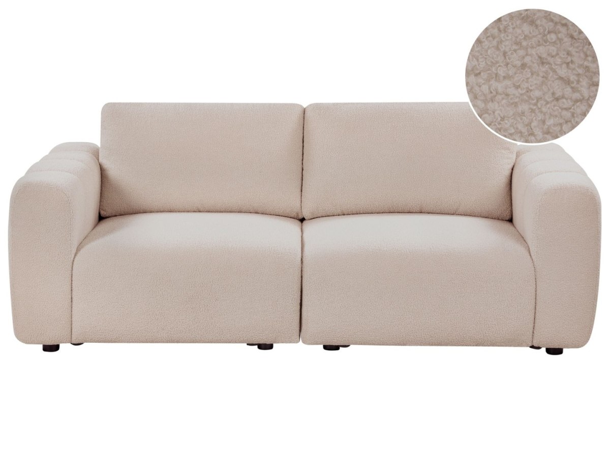 Sofa modułowa dla 2 osób KIVVIK Boucle Beżowy