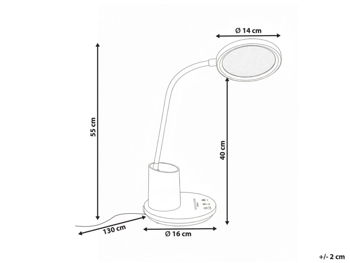 Lampa biurkowa LED VELA Ze ściemniaczem Niebieski