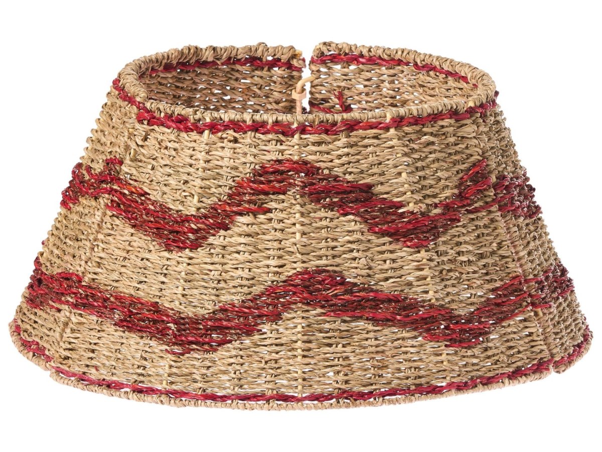 Osłonka pod choinkę HIVER Trawa morska Czerwony 51 cm