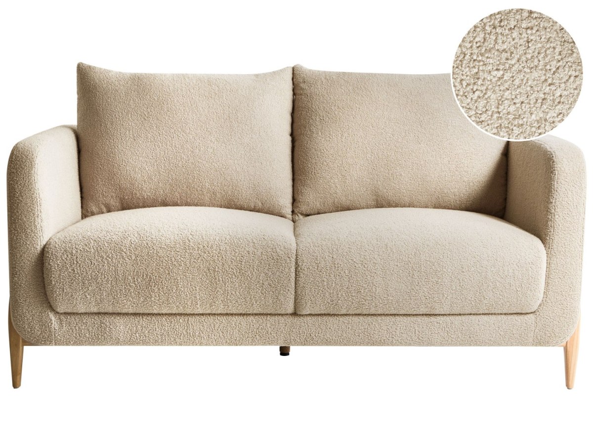 Sofa dla 2 osób GIMO Boucle Beżowy