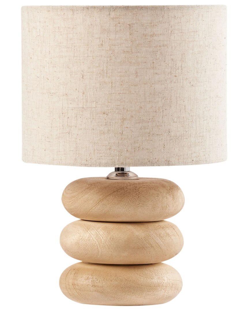 Lampa stołowa BETWA Drewno mango Jasnobrązowy
