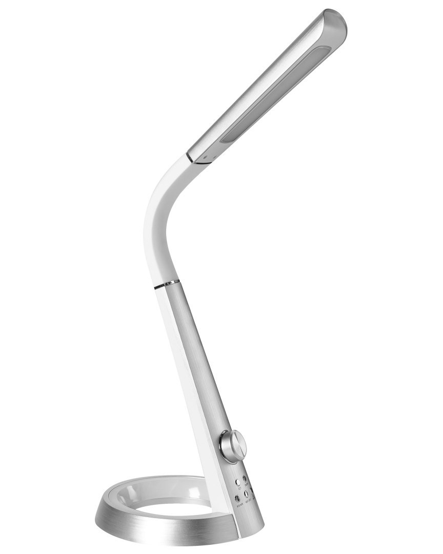 Lampa biurkowa LED CANOPUS Z portem USB Srebrny