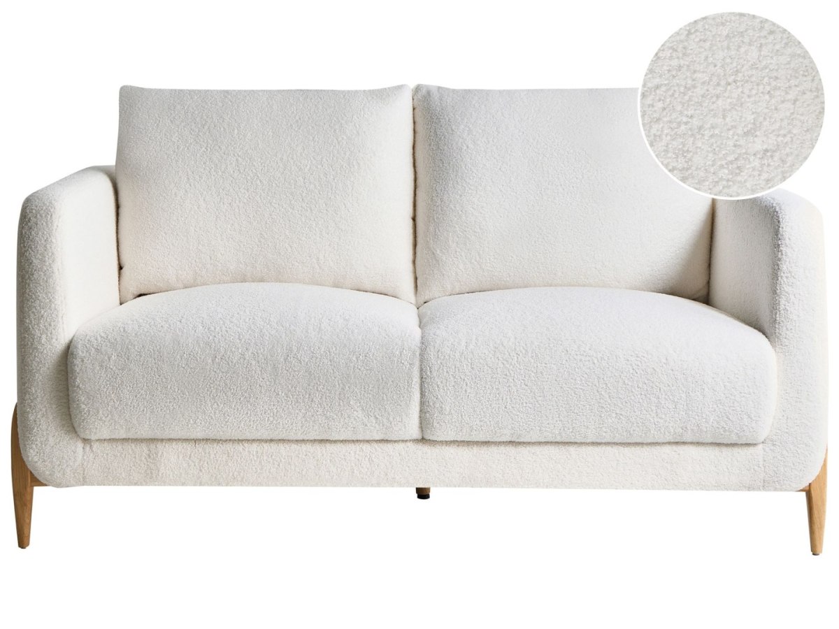 Sofa dla 2 osób GIMO Boucle Biały
