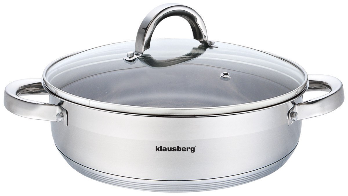Garnek Płaski Z Pokrywą 24cm Klausberg Kb-7172