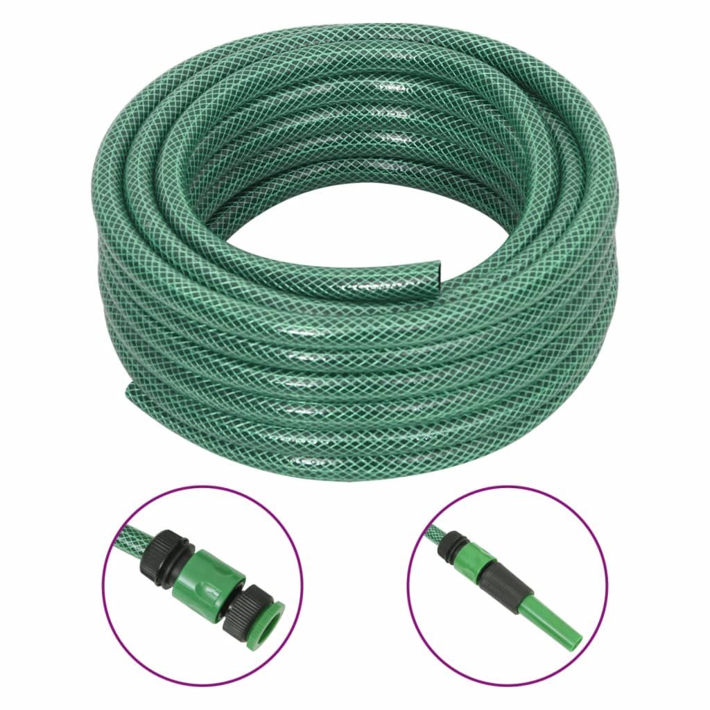 Wąż ogrodowy z zestawem złączek, zielony, 0,5", 30 m, PVC Lumarko!